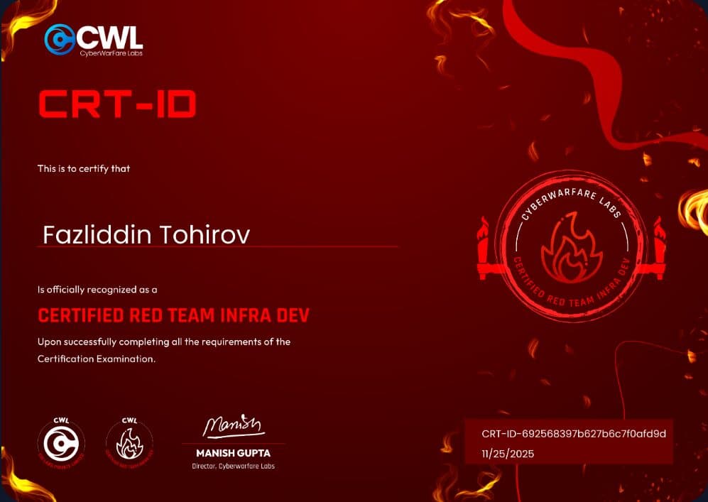 CRT-ID — Red Team — Infra Dev