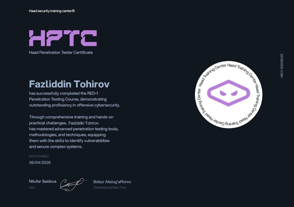 HPTC — Haad TC
